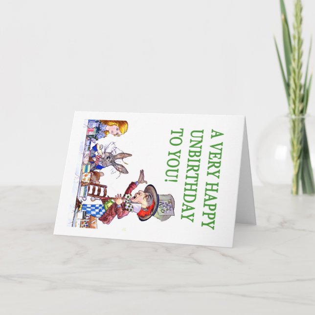 Carte Le chapelier fou dit, A très joyeux anniversaire ! (Devant)