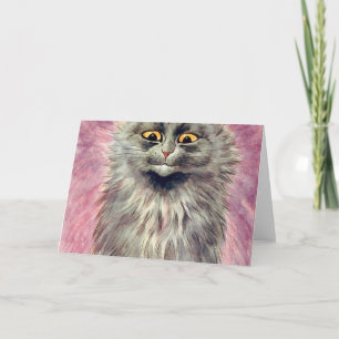 Carte Le Chat bleu russe Louis Wain