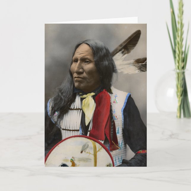 Carte Le Chef Strikes With Nez, Oglala Sioux 1899 (Devant)