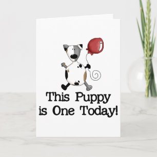 Carte Le chiot est des T-shirts et des cadeaux d'un anni