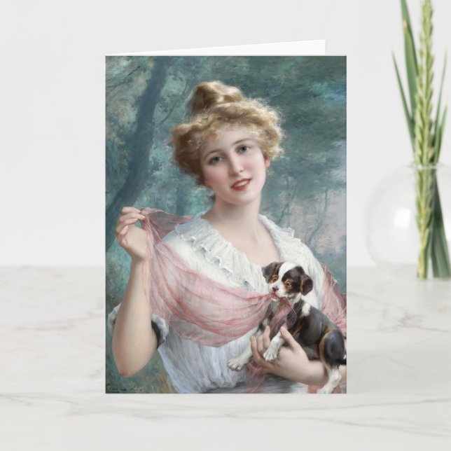 Carte Le chiot malicieux | Émile Vernon (Devant)