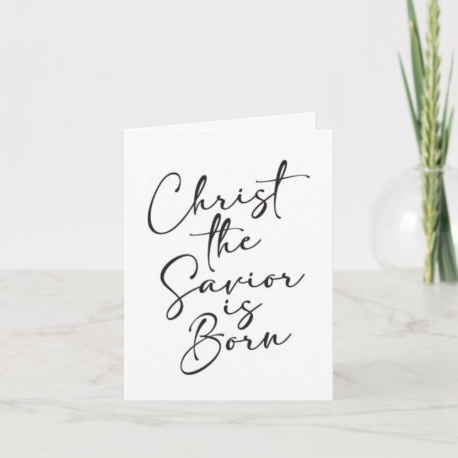 Carte Le Christ Sauveur est Né Nuit Silencieuse Noël (Devant)