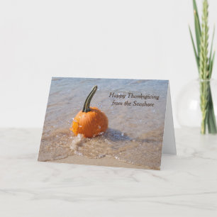 Carte Le Citrouille de Thanksgiving sur la plage