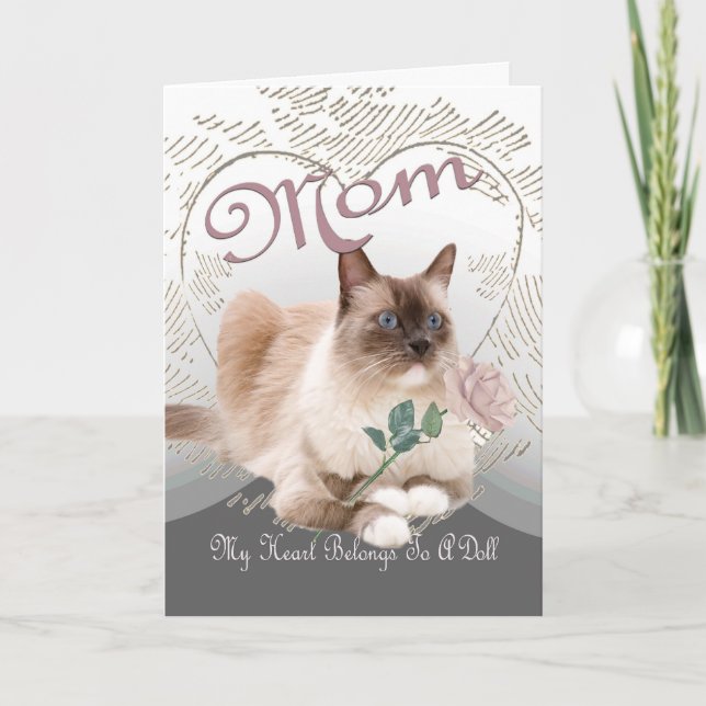 Carte Le coeur de Ragdoll appartient à une poupée (Devant)