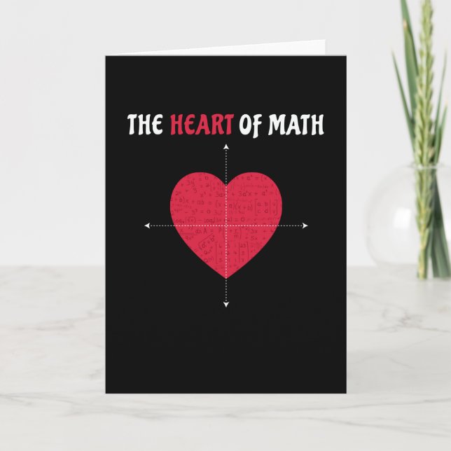 Carte Le cœur des maths pour la Saint-Valentin (Devant)