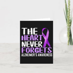 Carte Le coeur n'oublie jamais la conscience d'Alzheimer