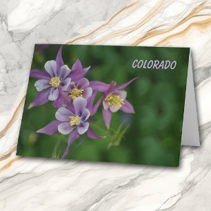 Carte Le Colorado Columbine bleu toute la salutation