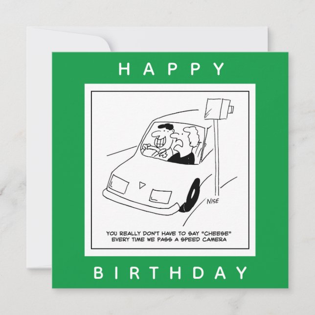 Carte Le conducteur dit du fromage en passant une caméra (Devant)