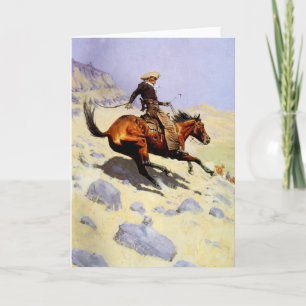Carte Le cowboy de Remington, Armée de cavalerie Vintage