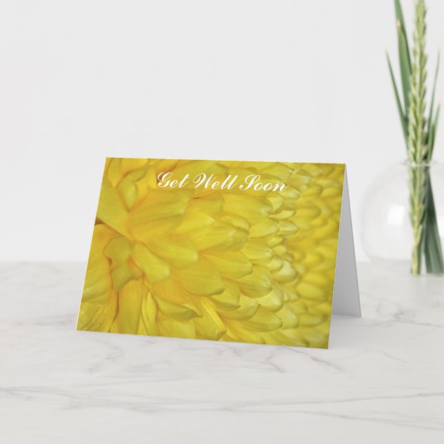 Carte Le dahlia jaune obtiennent bien bientôt (Devant)