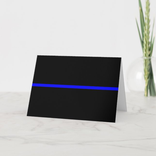 Carte Le Décor Symbolique De Ligne Bleue Mince (Devant)