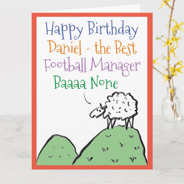 Carte Le design des moutons Joyeux Anniversaire à un res (Fleur jaune)