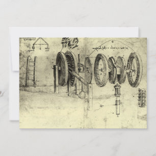 Carte Le dessin d'ingénierie de Léonard de Vinci représe