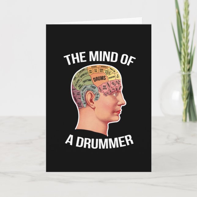 Carte Le diagramme du cerveau d'un batteur pour toutes l (Devant)