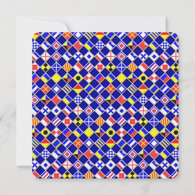 Carte le drapeau nautique Checkered de l'effet 3D couvre (Devant)