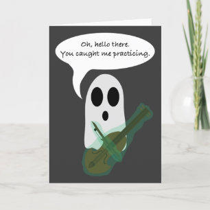 Carte Le fantôme de Punny Halloween