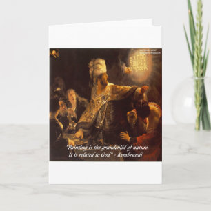 Carte Le Festin de Balthazar & Citation de Rembradt