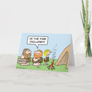 Carte le feu d'objet immobilier d'homme des cavernes