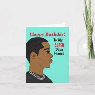 Carte Le fiancé afro-américain Joyeux anniversaire