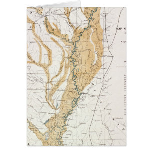 CARTE : LE FLEUVE MISSISSIPPI, 1861