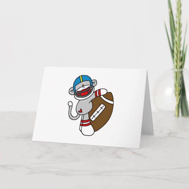 Carte Le football de singe de chaussette (Devant)