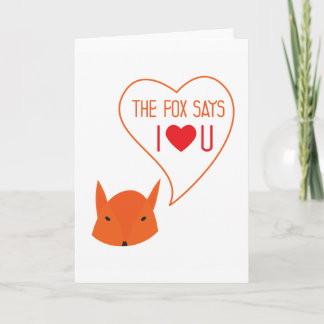 Carte le Fox dit que je t'aime !