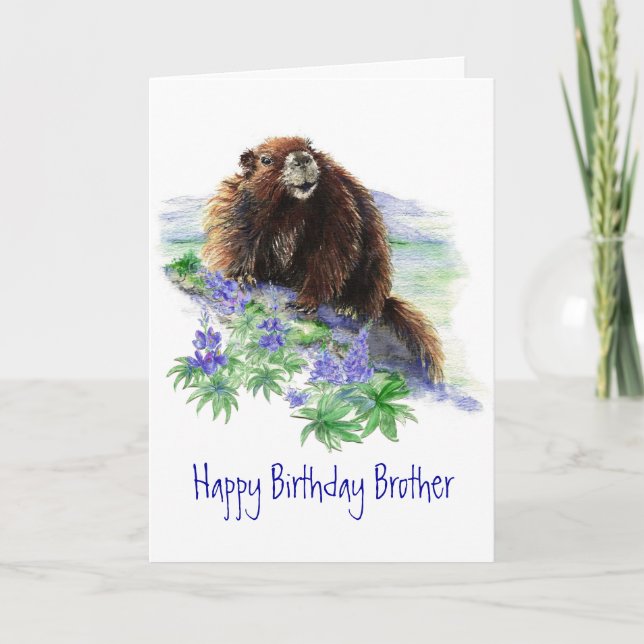 Carte Le frère, anniversaire a mis en danger la (Devant)