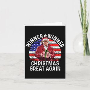 Carte Le gagnant Noël grand à nouveau Trump Funny Hu