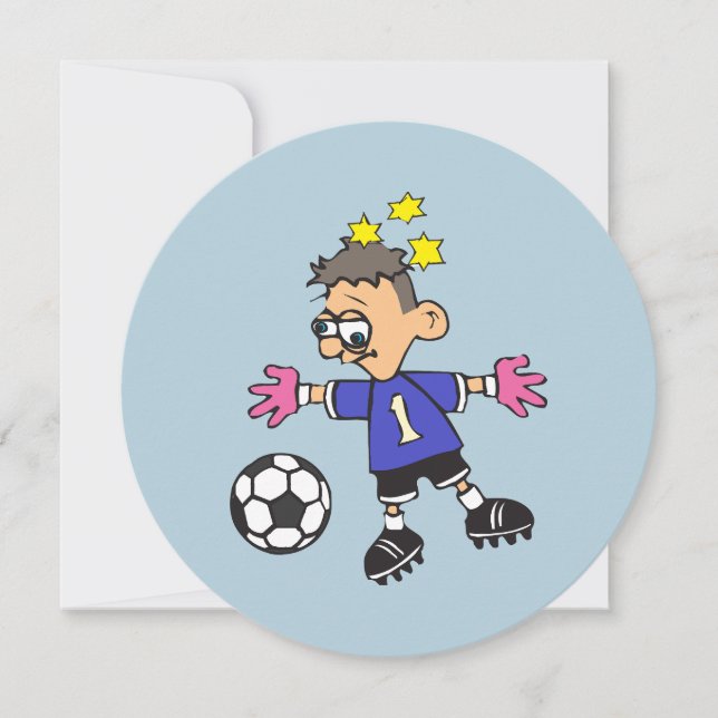 Carte Le gardien de but de football se trompe de la ball (Devant)