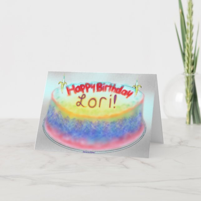 Carte Le gâteau d'anniversaire de Lori (Devant)
