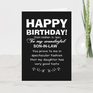Carte Le gendre prouve aux filles un grand goût annivers