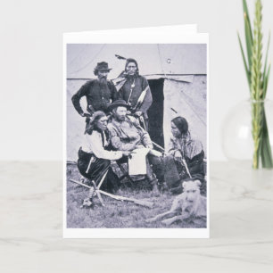 Carte Le Général George A. Custer (1839-76) avec son