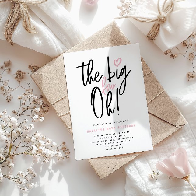 Carte Le grand quatre oh ! fête du 40e anniversaire (Créateur téléchargé)