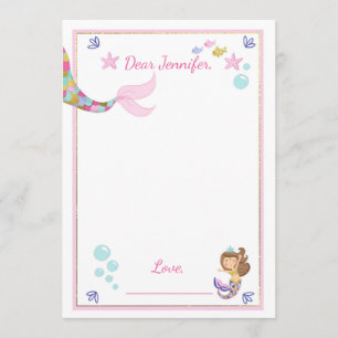 Carte Le guestbook d'anniversaire de sirène carde la