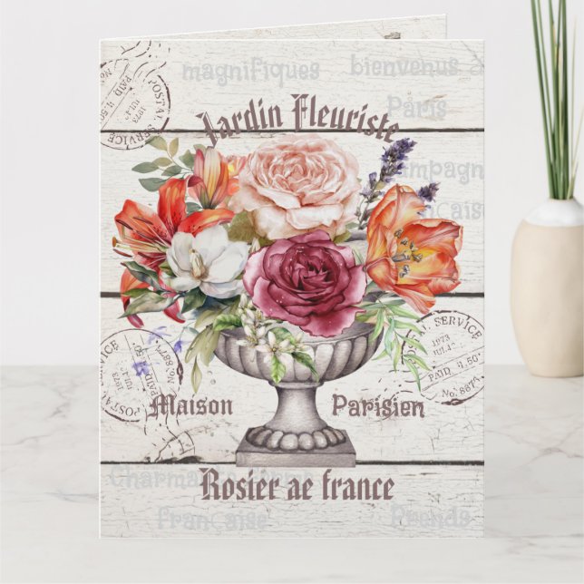 Carte Le Jardinier Bouture plantes Bois rustique françai (Devant)
