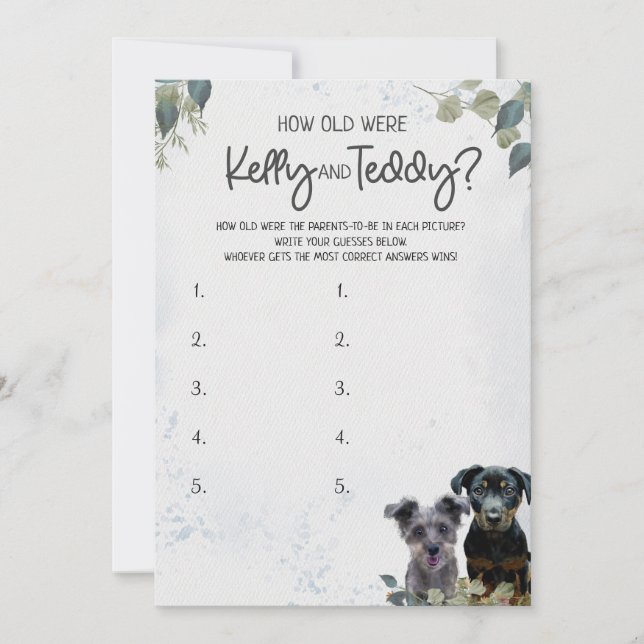 Carte Le jeu de papa maman de Rockie et Lyla (Devant)