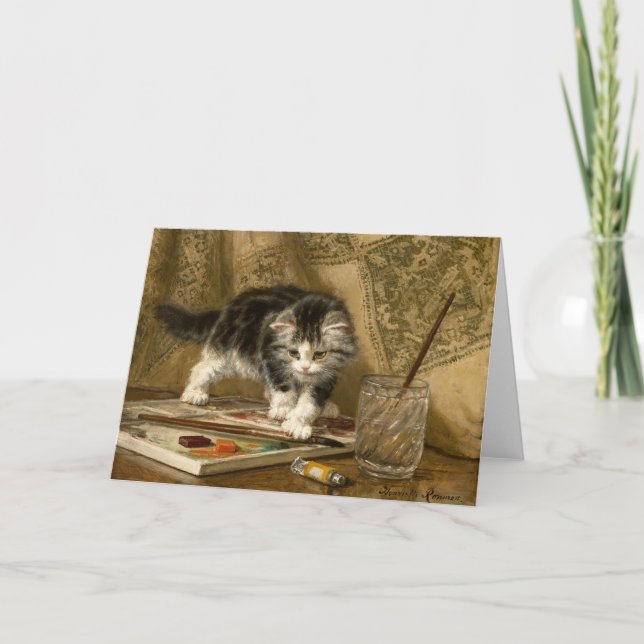 Carte Le jeune artiste | Henriëtte Ronner-Knip (Devant)