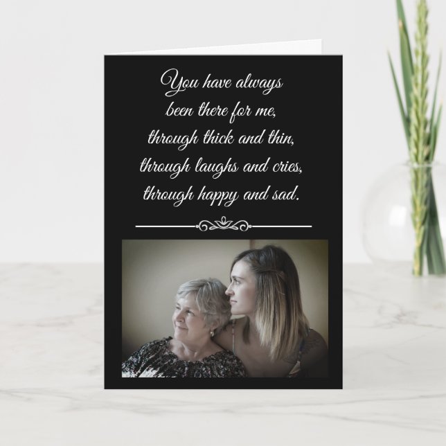 Carte Le jour de mère de mère heureux personnalisée de (Devant)