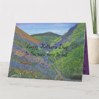 Carte Le jour de mère heureux à la nouvelle mère à être