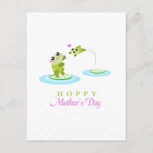 Carte Le jour de mère heureux de houblon de grenouille
