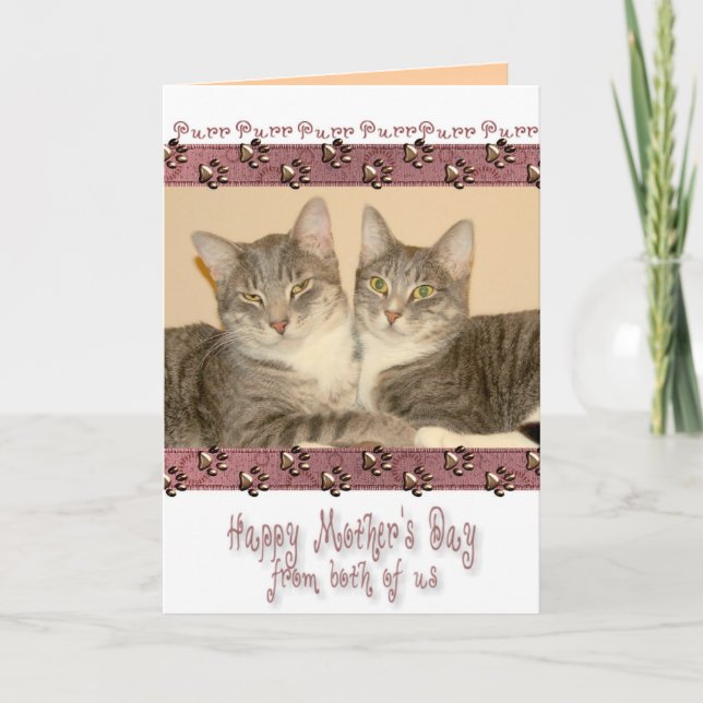 Carte Le jour de mère heureux de tous les deux nous avec (Devant)