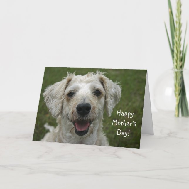 Carte Le jour de mère heureux du chien (Devant)