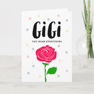 Carte Le jour de mère heureux, Gigi, vous voulez dire