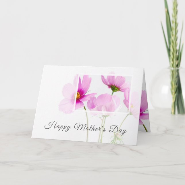 Carte Le jour de mère heureux personnalisée floral (Devant)
