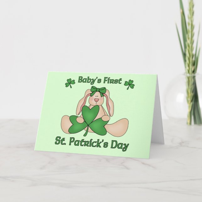 Carte Le jour de premier St Patrick du bébé (Devant)
