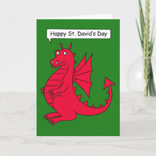 Carte Le jour de St David heureux - dragon de bande