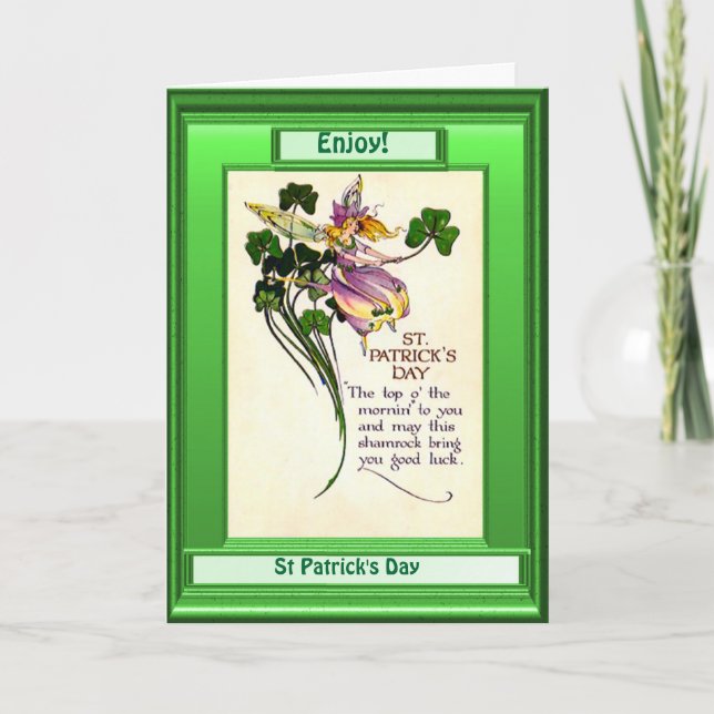 Carte Le jour de St Patrick, poème (Devant)