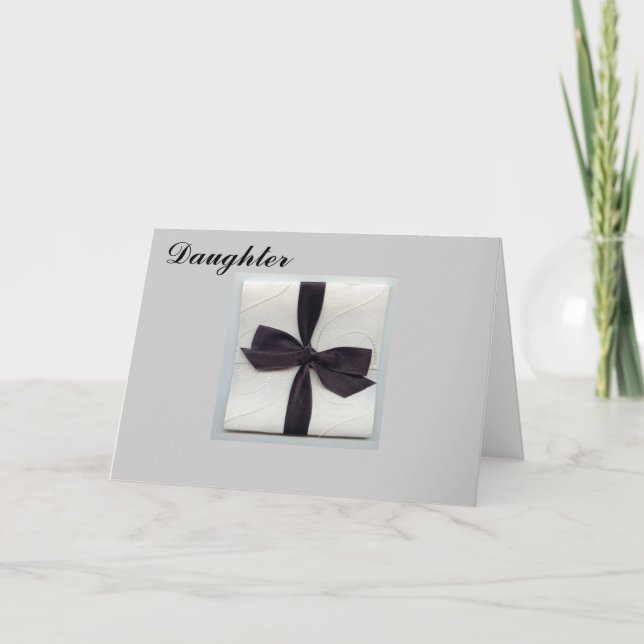 CARTE LE JOUR DU MARIAGE "FILLE" (Devant)