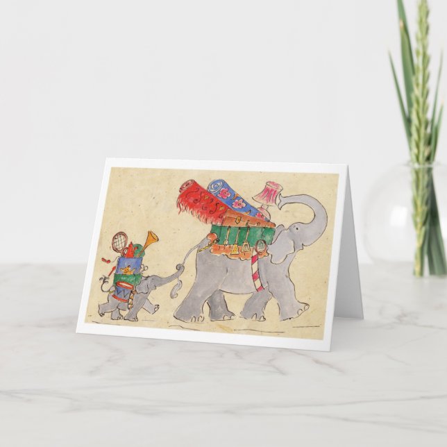Carte Le jour en mouvement des éléphants (Devant)