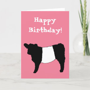Carte Le joyeux anniversaire Beltie a ceinturé des